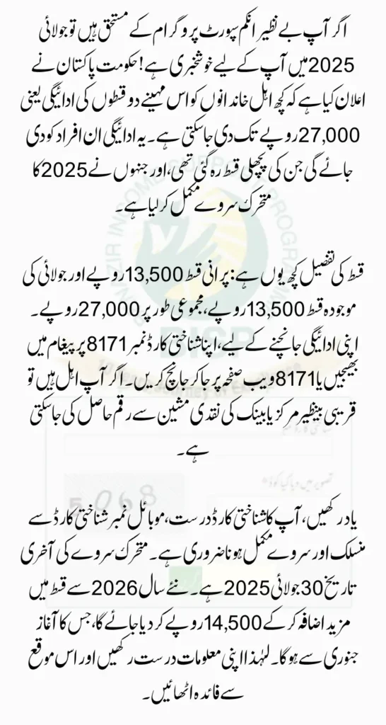 BISP 8171 2025 Double Payment Check Step-by-Step Guide