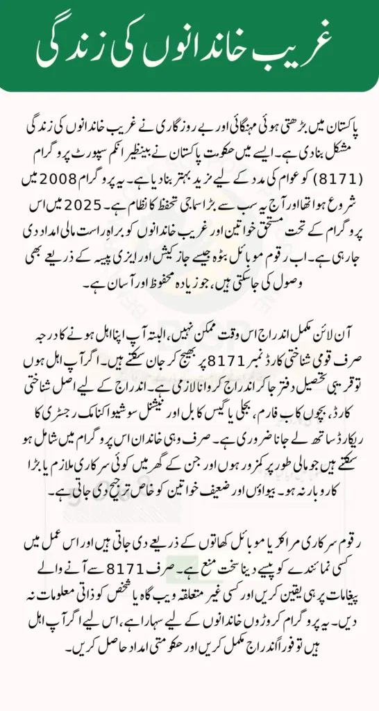 BISP 8171 Online Registration 2025 and Check Eligibility via SMS