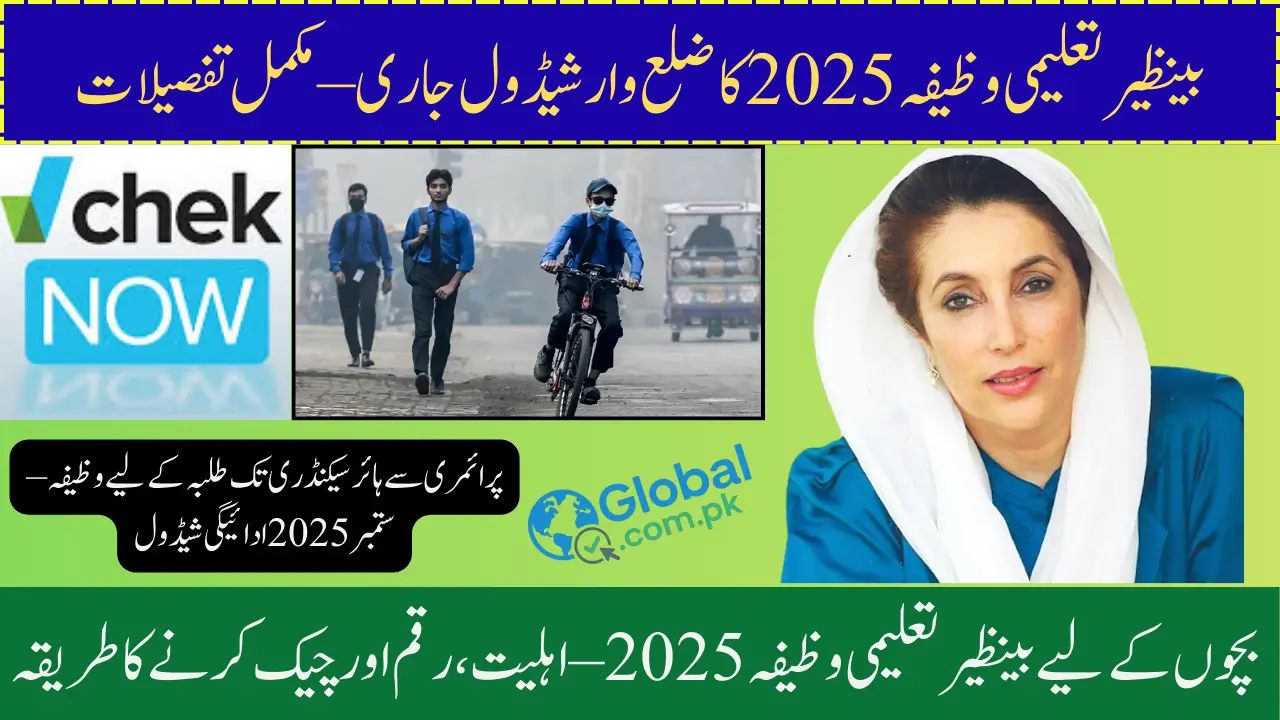 BISP Taleemi Wazaif 2025 Payment Schedule by District Step by Step Details