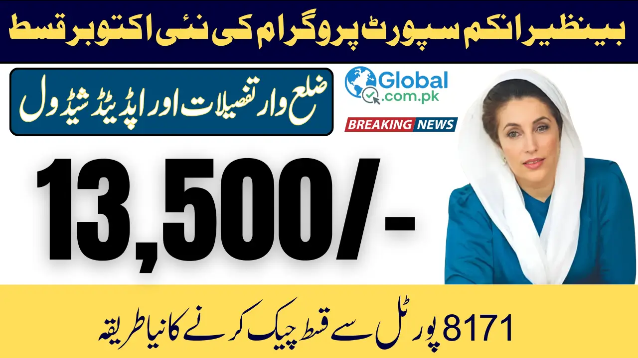 BISP 8171 Web Portal October 2025 Check New Installment District Wise Details