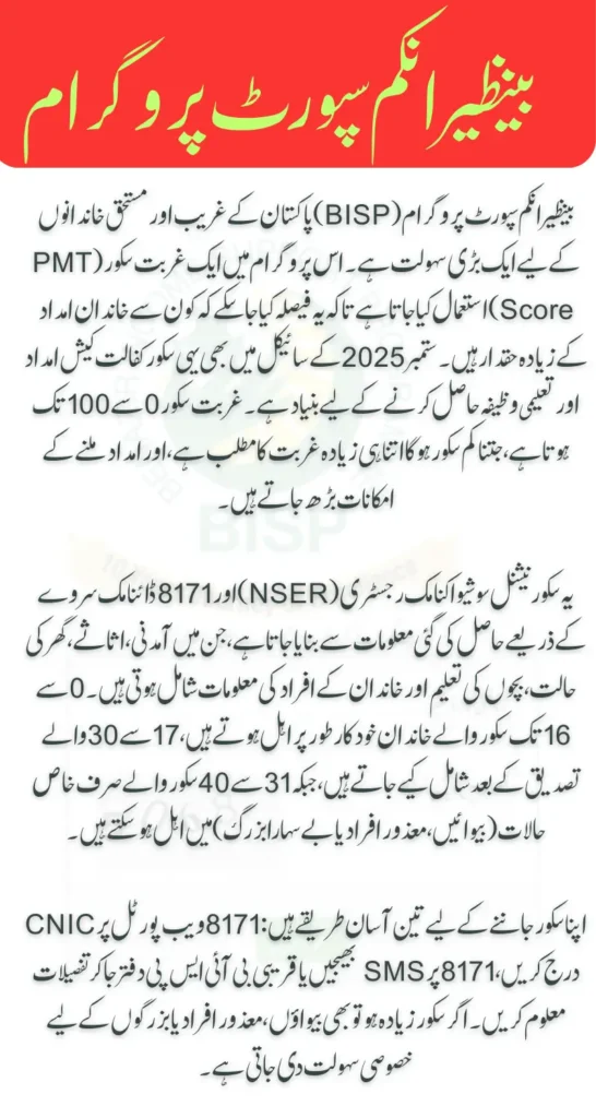 BISP Poverty Score Check September 2025 Easy Method Explained Step by Step