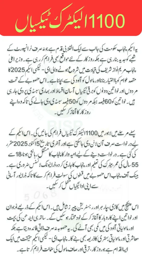 Punjab Transport Department E-Taxi 2025 Who Can Apply and How Step by Step Complete Details