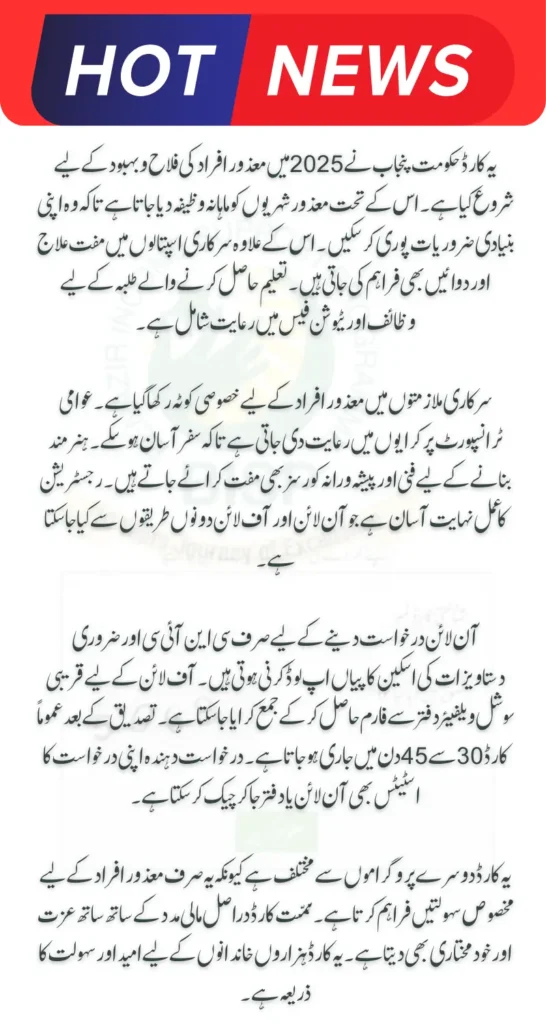 CM Punjab Himmat Card 2025 Check Complete Registration Process Online
