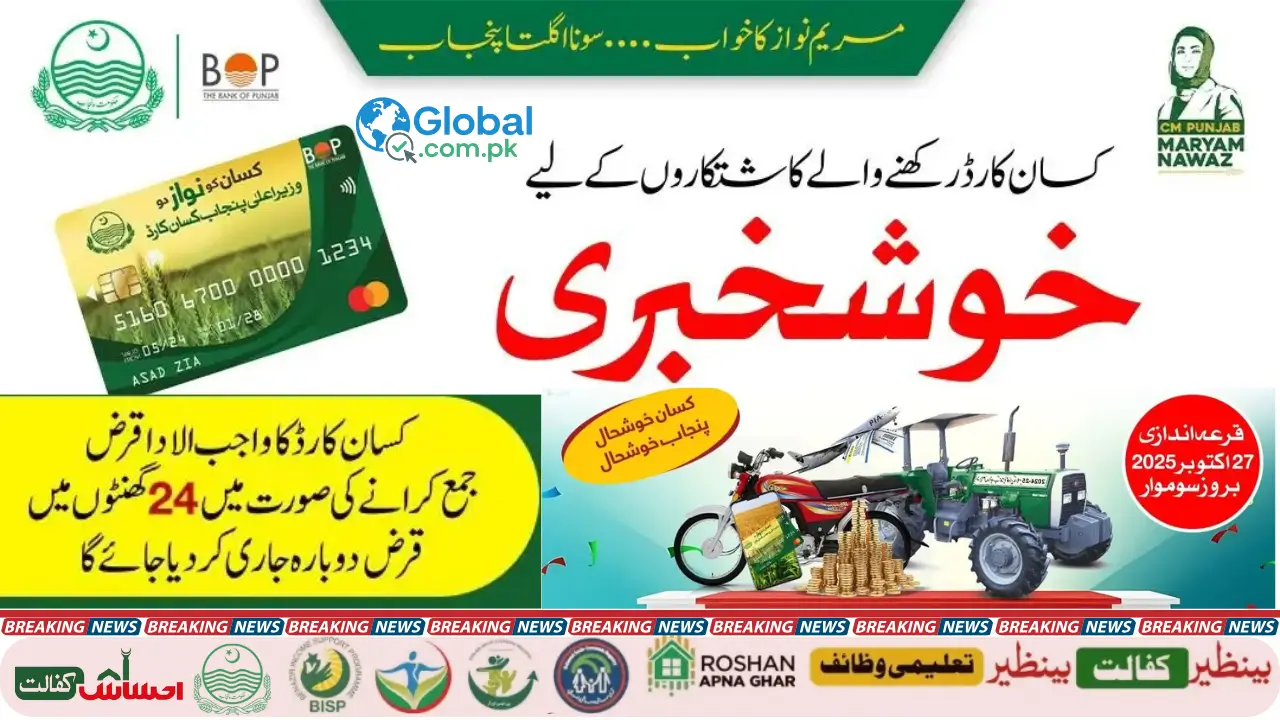 CM Punjab Maryam Nawaz Good News For Farmers Holding Kisan Card