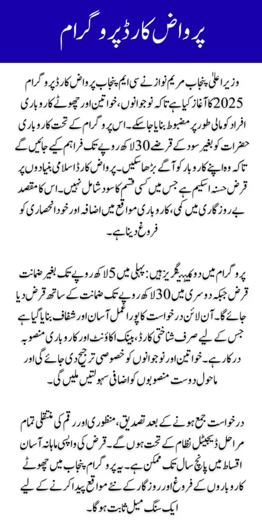 CM Punjab Parwaz Card 2025 Apply Online Check Loan Details Step by Step