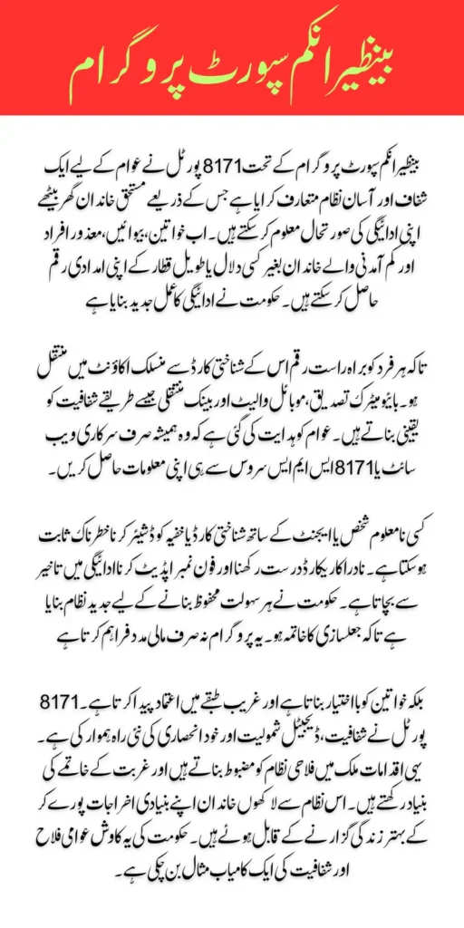 8171 Portal Payment Status BISP Important Tips for Secure Withdrawal
