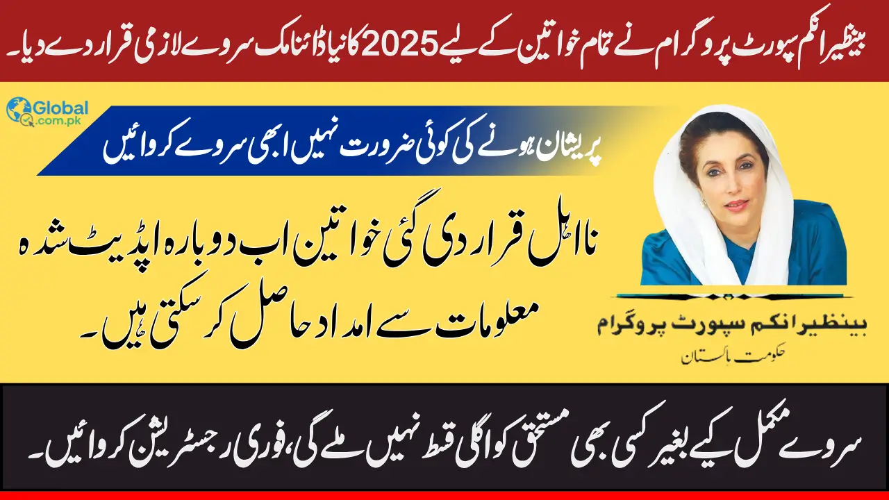BISP Dynamic Survey Registration Start Ineligible Women Check Complete Details