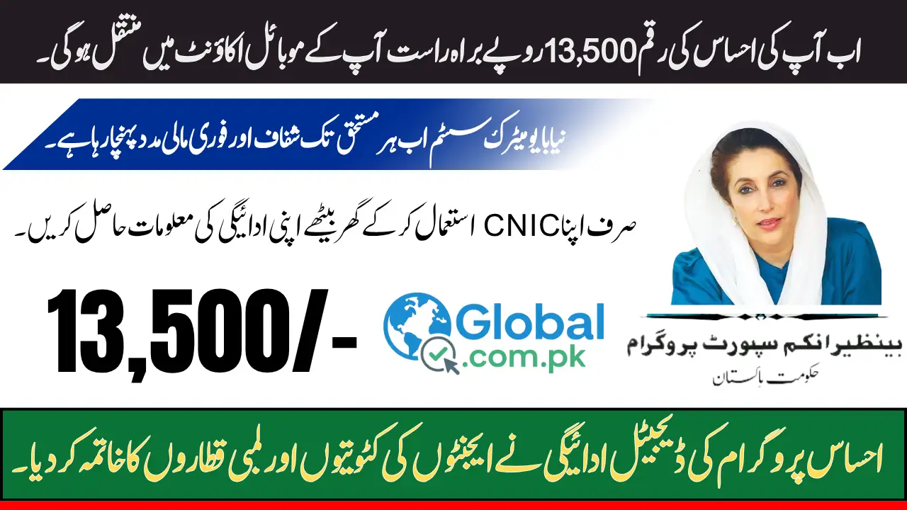 Ehsaas Program 2025 Digital Payment System Details Check Online Through CNIC