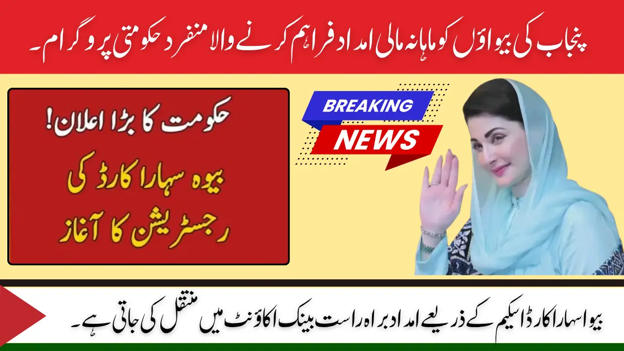 CM Punjab Bewa Sahara Card Scheme 2025 Latest Updates October 2025