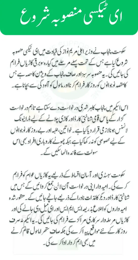 CM Punjab E-Taxi Scheme 1100 Electric Cars Check Complete Application Process (Step by Step)