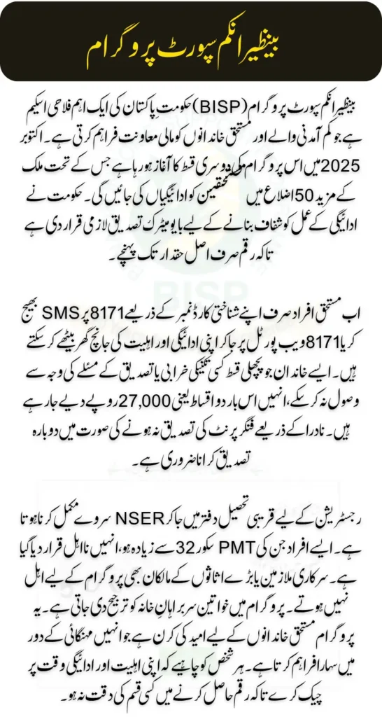 BISP 8171 Result Check Online and Verify Status with CNIC in Minutes