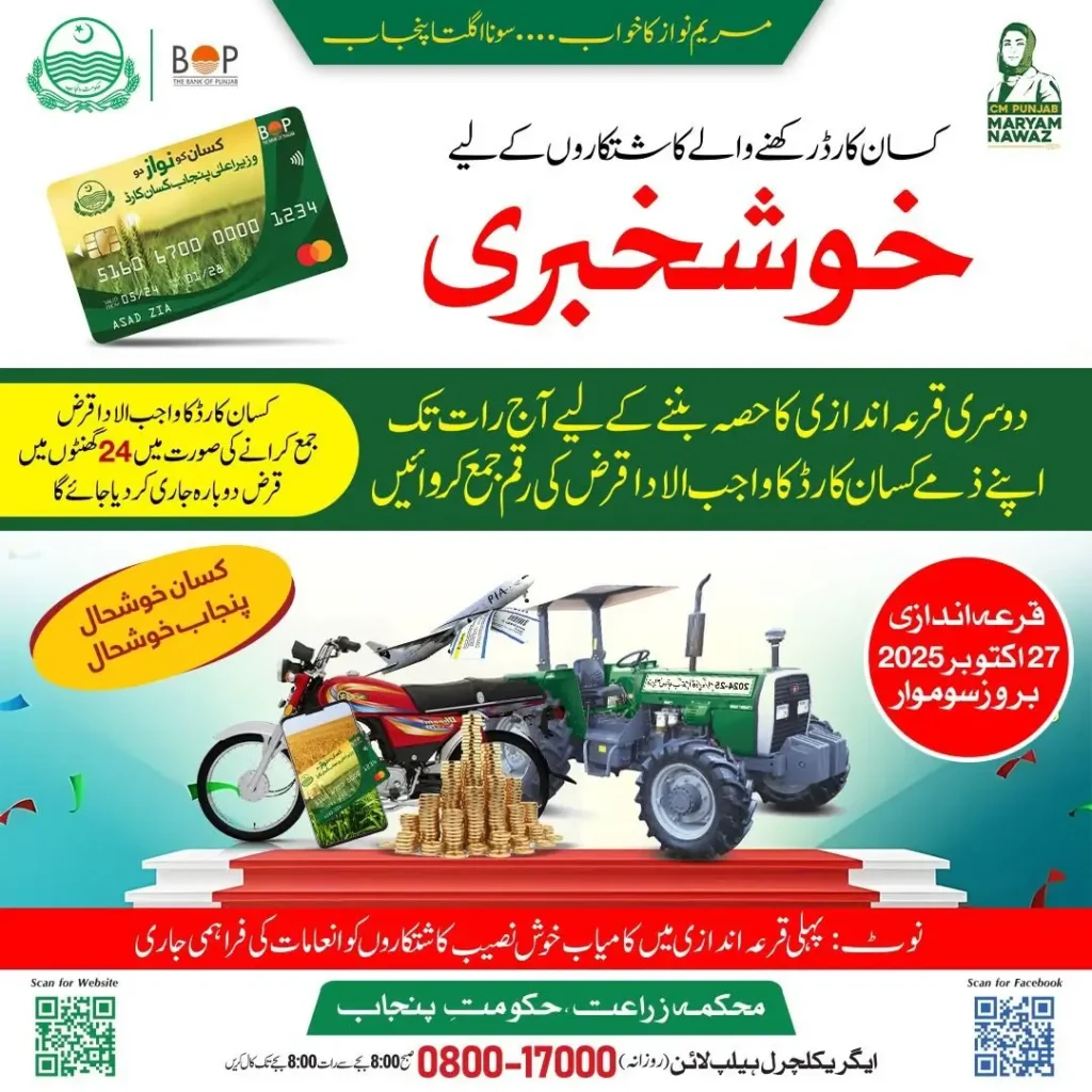 CM Punjab Maryam Nawaz Good News For Farmers Holding Kisan Card