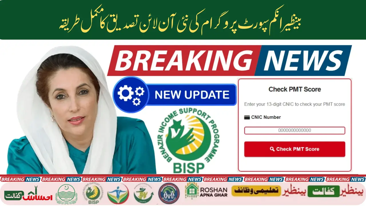 BISP Payment Check Online Through CNIC & Check PMT Score Details
