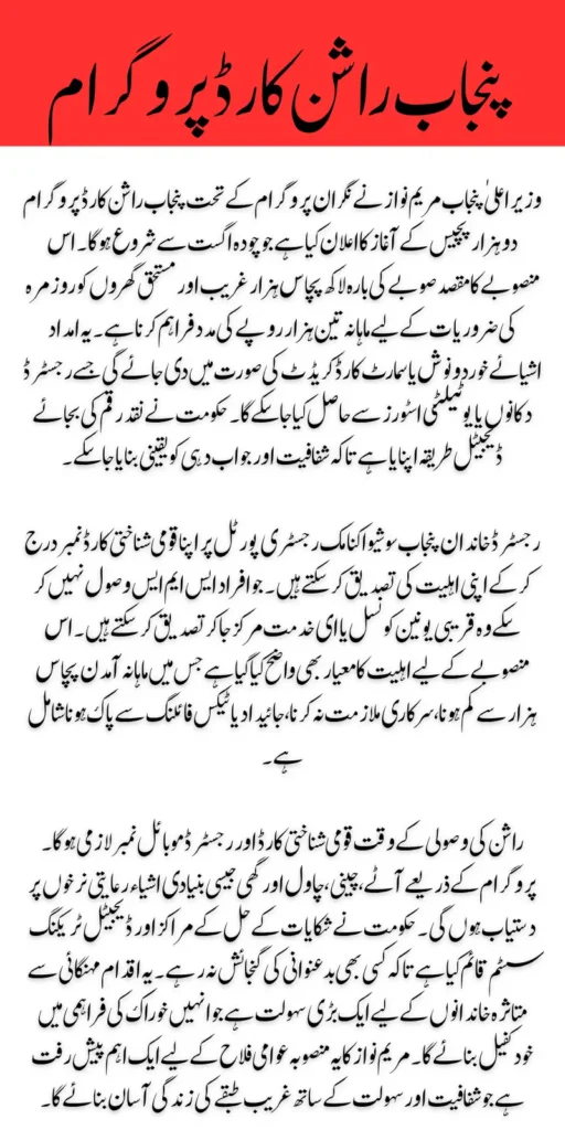 CM Punjab Ration Card Distribution 2025 Check if You Have Also Received the SMS